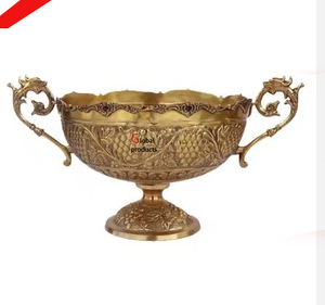 classic look <b>golden</b> finished metal aluminum dessert serving bowl with handle for hotel restaurant and <b>bar</b> - Product Image 1