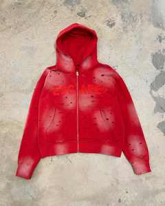 OEM Streetwear Sweat à capuche en coton éponge française délavé à l'acide Vintage Logo personnalisé Surdimensionné Stone Wash Sun Faded Distressed Hoodies - Product Image 2