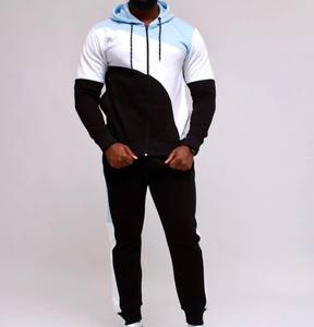 Chándales de secado rápido transpirables OEM/ODM personalizados de algodón 100% de alta calidad para hombres de talla grande con estampado de verano características colores de bloque - Product Image 2