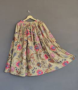 Women's <b>Boho</b> <b>Maxi</b> Dress Casual Cotton <b>Skirt</b> Elastic Waist Long Printed Beach Plus Sizes XS Breathable Natural Waist for Summer - Product Image 1