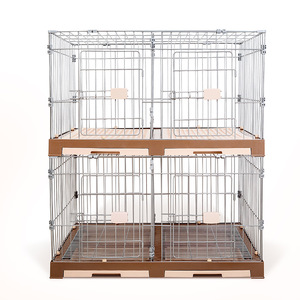<span class=keywords><strong>Cage</strong></span> empilable en fer pour animaux de compagnie, <span class=keywords><strong>cage</strong></span> double détachable pour chiens, chats et lapins, <span class=keywords><strong>cage</strong></span> d'élevage avec roues, chenil modulaire amovible - Product Image 1