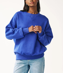 Sudadera Extra Grande para Mujer, Logotipo Personalizado, 100% Algodón, Material de Felpa Cepillada, Manga Larga, Cuello Redondo, Gruesa, 450 GSM - Product Image 3