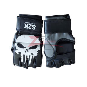 Guantes de Piel Personalizados para Artes Marciales Mixtas (MMA), Entrenamiento Profesional, Piel Natural Genuina, Hechos en Pakistán - Product Image 1