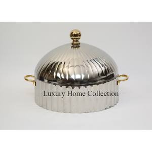 Couvercle et poignée en cuivre plaqué cuivre pour chauffe-plats, en métal, robuste, poli brillant, plat de service et marmite - Product Image 3