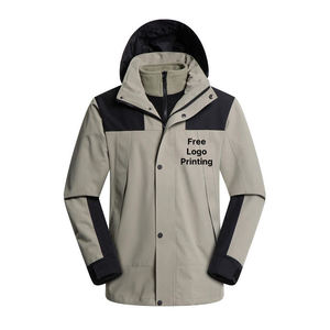 Veste d'hiver softshell à col montant, épaisse et chaude, décontractée unisexe, OEM, vêtements pour hommes avec tissu teint en tissu uni - Product Image 1