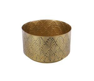 Maceta decorativa hecha a mano de Metal dorado en relieve para boda, restaurante, hogar, jardín, decoración de la India - Product Image 3