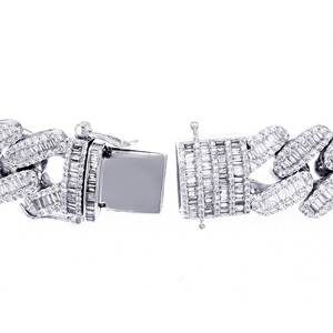Bold Cuban Link Style 10K Or Blanc Lab Diamant Bracelet Premium Hip Hop Bijoux Cadeau pour Homme - Product Image 3