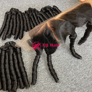 Encaje transparente 13x4 Frontal Spring Curl Remy Raw vietnamita máquina doble trama todos los colores sin enredos sin derramamiento humano - Product Image 5