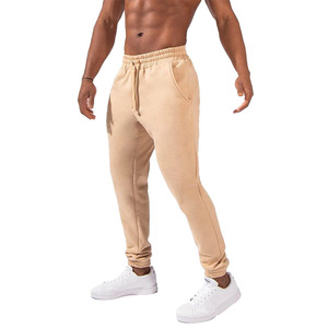Vente en gros de pantalons pour hommes avec logo personnalisé pantalons pour hommes en polaire de sport de gymnastique pantalons de jogging empilés décontractés pour hommes - Product Image 5