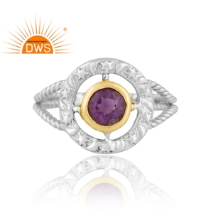 Dernière conception de bague en argent sterling avec améthyste naturelle bijoux personnalisés pour les femmes cadeau pour elle - Product Image 3