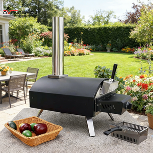 Four à pizza moderne multi-combustible de 13 pouces, au <span class=keywords><strong>bois</strong></span>, léger, facile à transporter, avec pierre à pizza, commande par bouton, design 2 en 1 - Product Image 1