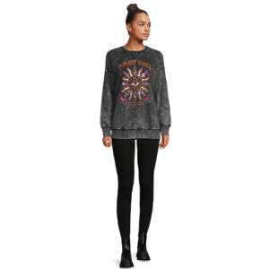 Superventas 450 GSM sudaderas con capucha mujer Otoño Invierno lavado gris manga larga algodón polar cuello redondo sudadera - Product Image 5