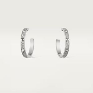 Round Cut Moissanite <b>Cute</b> C Style Hoop <b>Earrings</b> for Women - Product Image 1