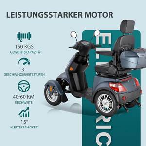ZVGREEN Scooter électrique à 4 roues pour seniors, 25 km/h, batterie 20000 mAh, capacité 136 kg, couleur bleue, casque requis - Product Image 5