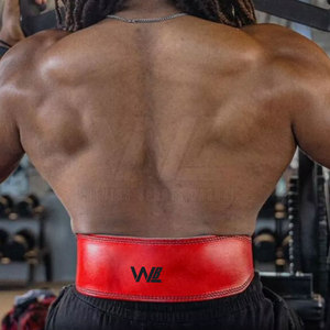 <b>Exercise</b> Waist Protection Deep Squat Hard Pull Bench Press Training Gym <b>Belt</b> Weightlifting Double Prong Buckle Cowhide - Product Image 3