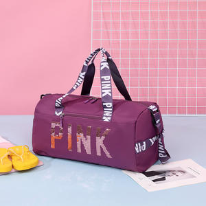 Bolsa de lona de viaje y deporte portátil de alta calidad para mujer, logotipo personalizable, diseño de fin de semana plegable e impermeable - Product Image 1