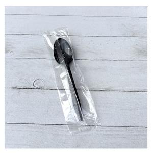 Cucharas Desechables de Plástico de Polipropileno Negras de Peso Medio, Envueltas Individualmente, 1000 Unidades/Caja para Fiestas - Product Image 4