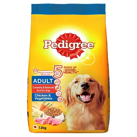 Pedigree Adult Dry Dog Food, Chicken & Vegetables Flavour, 1.2kg Pack