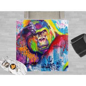 พรมกอริลลาที่มีสีสัน: พรมปูพื้นกันลื่น, พรมพิมพ์ลาย, พร้อมพรมเนื้อนุ่ม - Product Image 3