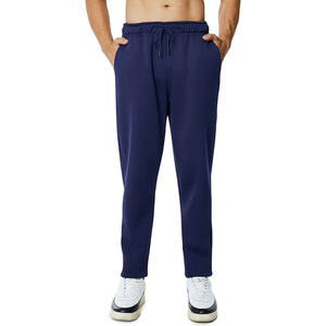 Pantalon de survêtement à fond ouvert en molleton pour homme avec poches, coupe décontractée, évacuation de l'humidité, pantalon respirant à cordon de serrage pour homme - Product Image 1