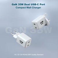 Cargador Superrápido GaN de 35W PD 3.0 Tipo-C para Teléfono Móvil y Cargador Universal para Teléfono Inteligente Android, Cargador de Pared USB-C PPS