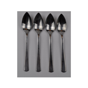 ช้อนกาแฟชาขนมแบบหยักทำจากสเตนเลสสตีลของโรงแรมช้อนตักเกรปฟรุตทำจากสแตนเลสสีเงินผิวด้าน - Product Image 1