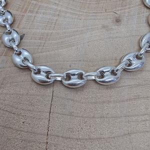 Bijoux marin en argent Sterling 925 pour hommes, collier en grains de café pour femmes, chaîne à maillons unisexe, vente en gros, bijoux tendance Offre Spéciale - Product Image 3
