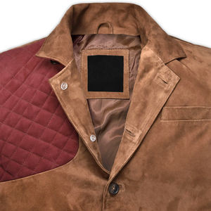 Chaquetas de cuero de moda con logotipo personalizado, chaqueta de cuero de piel de cabra para hombre, chaqueta de invierno de cuero delgada personalizada de alta calidad para hombre - Product Image 3