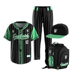 Maillot de baseball personnalisé à quantité minimale de commande bas, ensemble complet, uniformes de baseball à rayures rétro vintage Elite par sublimation - Product Image 1
