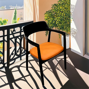 เก้าอี้ทานข้าวไม้สไตล์โมเดิร์นฮิโรชิมะ พร้อมพนักพิง - เฟอร์นิเจอร์ห้องรับประทานอาหารสำหรับบ้าน สำนักงาน โรงแรม วิลล่า - Product Image 6