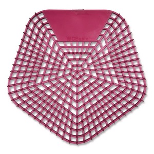 Boardwalk 0,11 oz. Écran anti-éclaboussures jetable pour urinoir, forme solide, parfum pomme-cannelle, rouge, 10/carton - Product Image 1