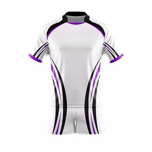 Uniforme de equipo deportivo con impresión por sublimación Venta al por mayor Nueva llegada Uniforme de rugby barato Camisetas y pantalones cortos Impresión por sublimación completa - Product Image 1