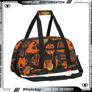 Logo personnalisé Designer Duffle Bag Bagages en polyester portable et étanche à des prix abordables pour le basket-ball Produit tendance - Product Image 3