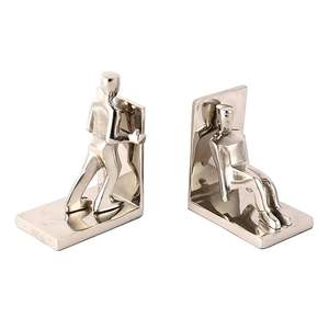 Vintage Aluminium Silver men Bookends Boho Bookends men sculpture Decor Nursery Decor - Product Image 6