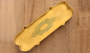 Plateau rectangulaire en aluminium royal décoratif de vente supérieure avec quatre jambes meilleur pour servir dans l'hôtel et le restaurant à un prix abordable - Product Image 2