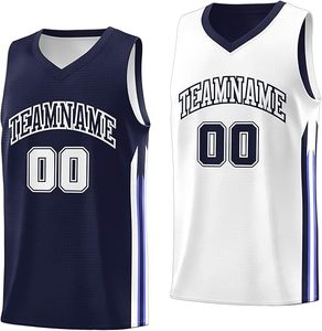 Usine directe en gros maillots de basket-ball réversibles personnalisables uniformes en polyester respirant logo imprimé industrie du sport - Product Image 2