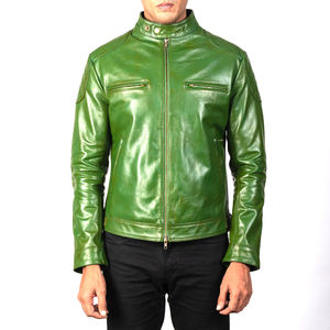 Veste d'hiver longue pour homme, best-seller, col montant, logo personnalisé, cuir véritable, streetwear de haute qualité, conçue par OEM - Product Image 1