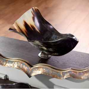 Bol en corne de boeuf design de luxe moderne fait à la main produit en corne polie naturelle à la mode à la mode par l'artisanat en croissant - Product Image 4