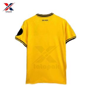Maillots et hauts de football unisexes pour adultes à manches courtes et col en V, en polyamide à séchage rapide, imprimés par sublimation et sérigraphie personnalisés - Product Image 4