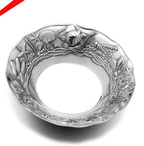 Bol en aluminium de portion de nourriture en métal plaqué d'or décoratif de forme de feuille pour l'hôtel à la maison - Product Image 3