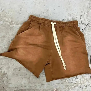 Peso pesado grueso sudor corto algodón polar prendas de vestir exteriores deportes playa Bañadores Casual entrenamiento gimnasio ácido Vintage lavado pantalones cortos - Product Image 5