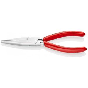 Alicates de punta larga Knipex con mangos cromados, mordazas trapezoidales recubiertas de plástico y superficies de agarre moleteadas - Product Image 1