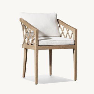 Chaise simple en teck de style moderne pour l'extérieur, équipée d'une mousse douce et durable, anti-fongique - Product Image 3