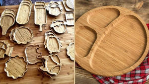 Plateaux en bois d'acacia en vrac | Parfait pour les événements et les fêtes Planches de service en bois personnalisées | Prix de gros - Product Image 2