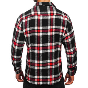 Chemise en flanelle non tissée pour homme, avec un tissu rustique et chaud, confort respirant, durabilité longue durée, coupe ample pour le quotidien - Product Image 6