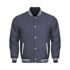 Patch personnalisé broderie à manches longues Baseball Letterman Varsity Jacket pour hommes grande taille pull Bomber Coat - Product Image 2