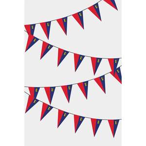 Liechtenstein Triangular Flag Bunting Durable Burlap for Father's Day Back School Graduation Christmas Halloween New Year <b>Easter</b> - Product Image 1
