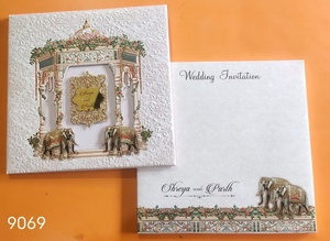 Tarjetas de Boda Indias Hechas a Mano con Diseño de Animales, Material de Cartulina para Reventa, Diseñadores de Tarjetas de Invitación de Boda, Tiendas - Product Image 5