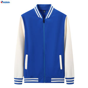 Veste universitaire pour homme très vendue, tendance, col montant, doublure matelassée, patchs en chenille personnalisés, coupe-vent, laine, grande taille - Product Image 3