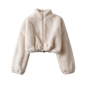 Streetwear décontracté Veste d'hiver en polaire Sherpa personnalisée de haute qualité pour l'extérieur pour les femmes Veste polaire Sherpa à fermeture éclair personnalisée - Product Image 6